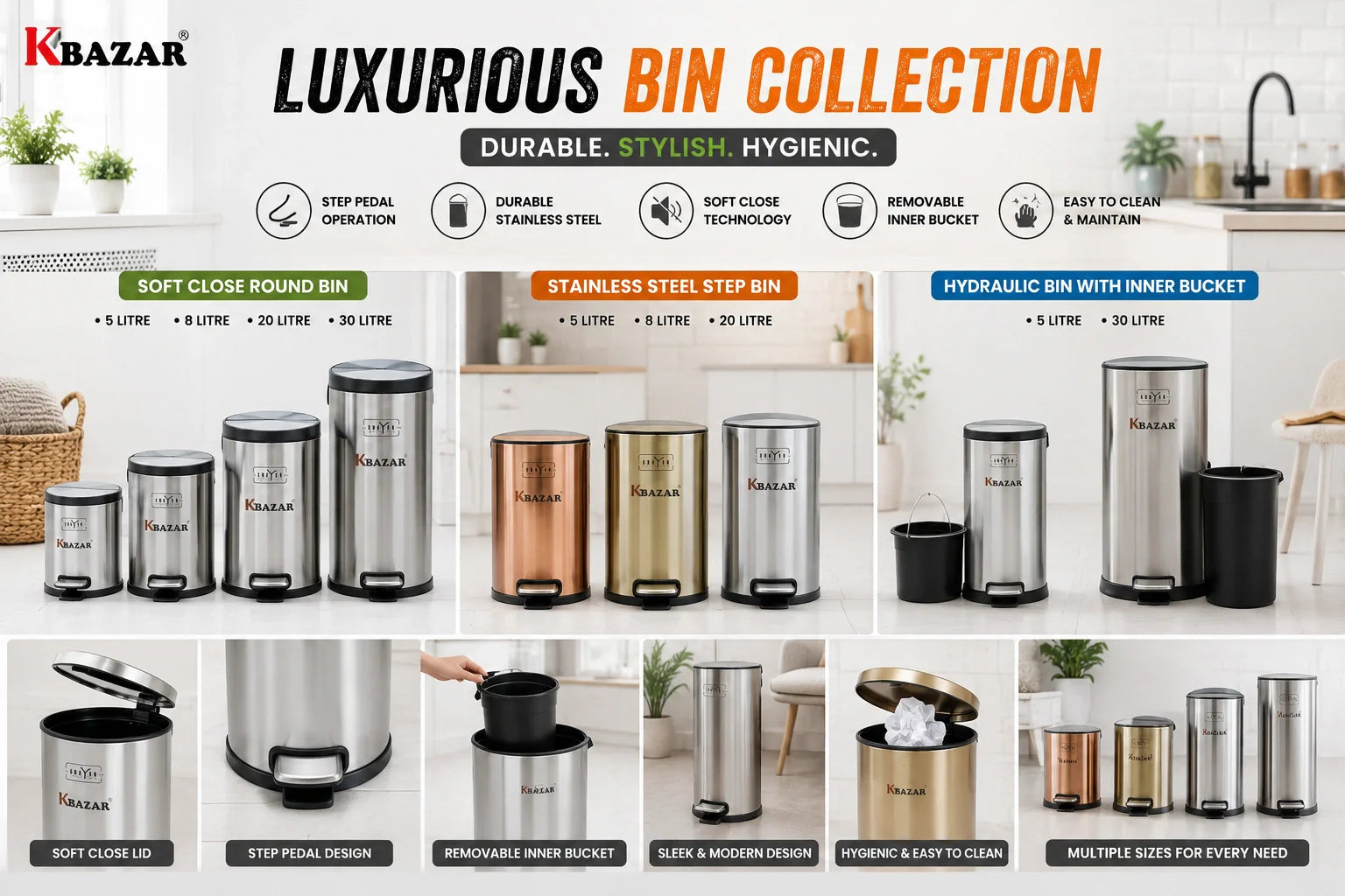 Round Dustbin Collection