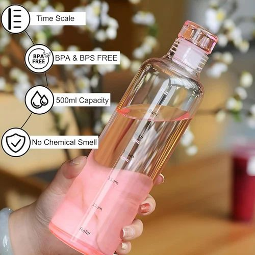 Time Marker Water Bottle – Leakproof Hydration Bottle