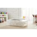 11-Grid Double-Sided Plastic Storage Box – Multipurpose Transparent Organizer (21x12x6cm, 1pc)