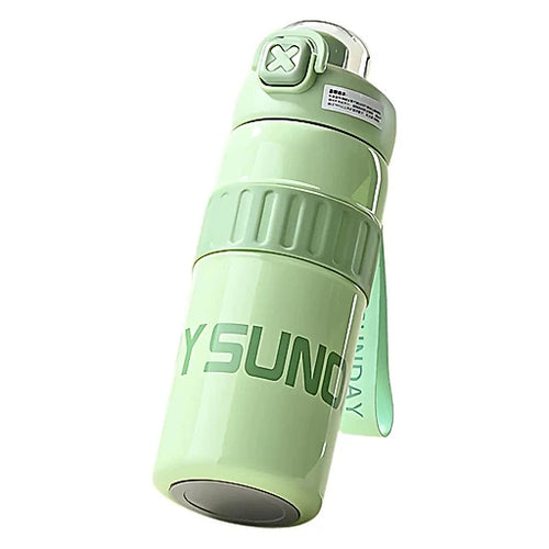 420ml Thermal Water Bottle. Double-Walled Green Thermos