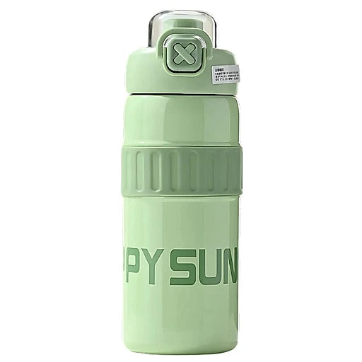 420ml Thermal Water Bottle. Double-Walled Green Thermos