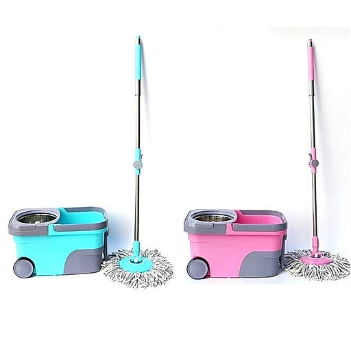 2 Wheel BMW Mop Bucket 20 Litre ( Cyan And Pink ) - KT Bazar BD Shop