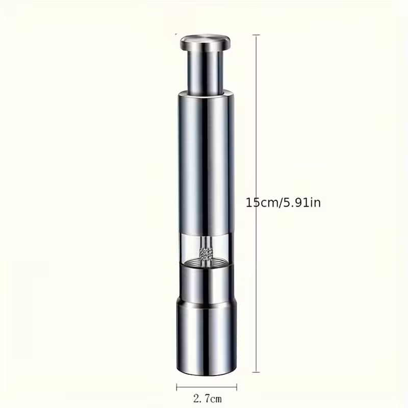 Stainless Steel Manual Pepper & Salt Grinder