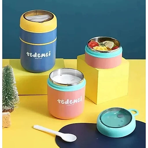 TEDEMEI Stainless Steel 2 Layer Lunch Box