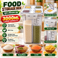 3000ML Multi-Compartment Food Storage Box with 4 Separate Openings