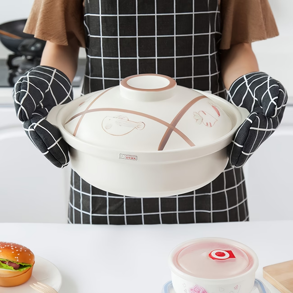 Oven Mitt and Pot Holder 1pcs Set