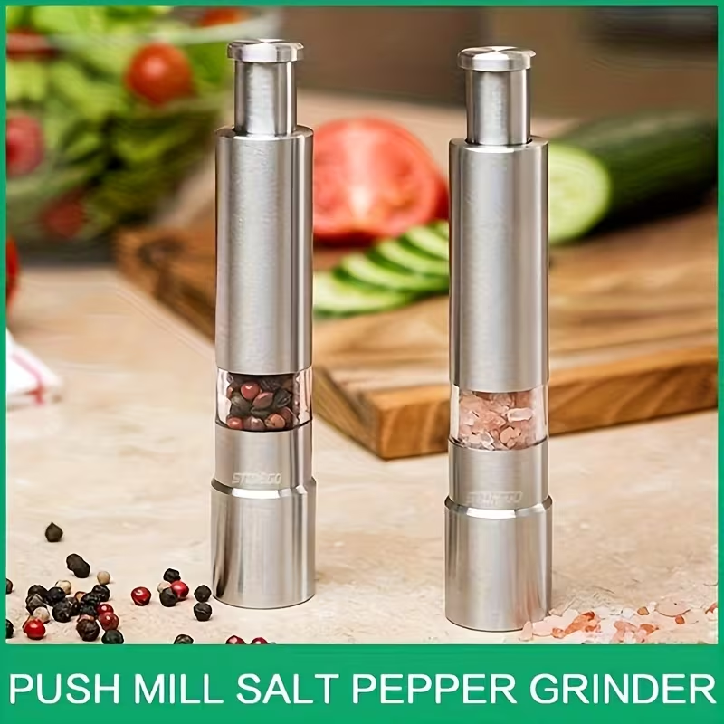 Stainless Steel Manual Pepper & Salt Grinder