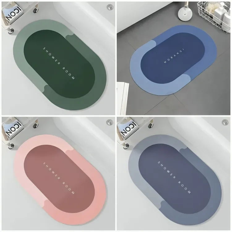 Modern Diatomaceous Earth Bath Mat