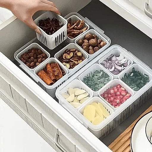 6 Grids Refrigerator Storage Box - KT Bazar BD Shop