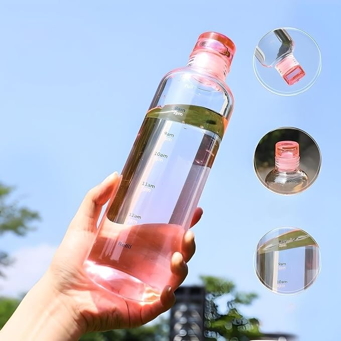 Time Marker Water Bottle – Leakproof Hydration Bottle