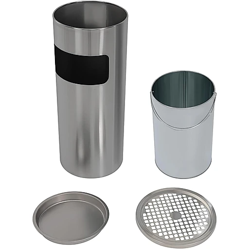 Stainless steel ash tray dustbin 30L office smoke bin – KT Bazar