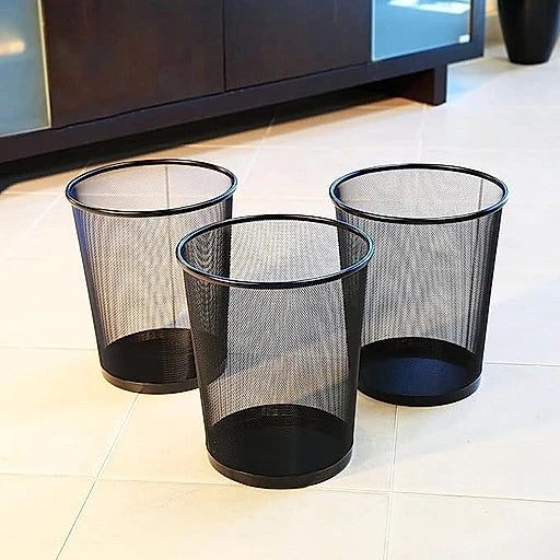 Steel mesh waste basket dustbin for office desk – KT Bazar