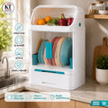 Two Layers Dish Storage Rack | Modern Kitchen Organizer