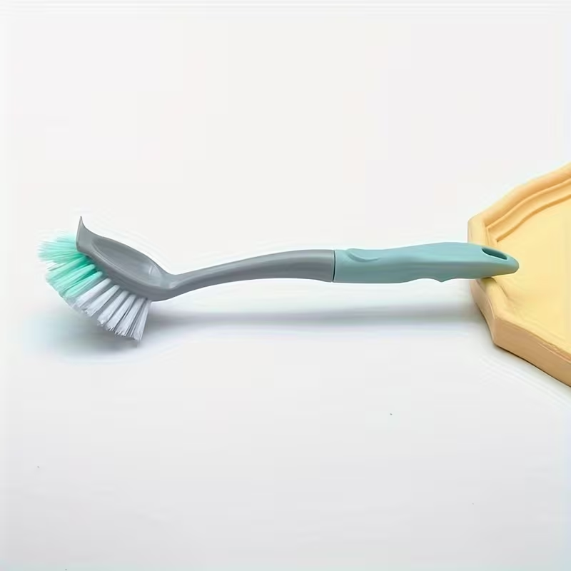 Long Handle Kitchen Cleaning Brush – Durable Plastic Multi-Purpose Pot, Utensil & Household Cleaning Brush