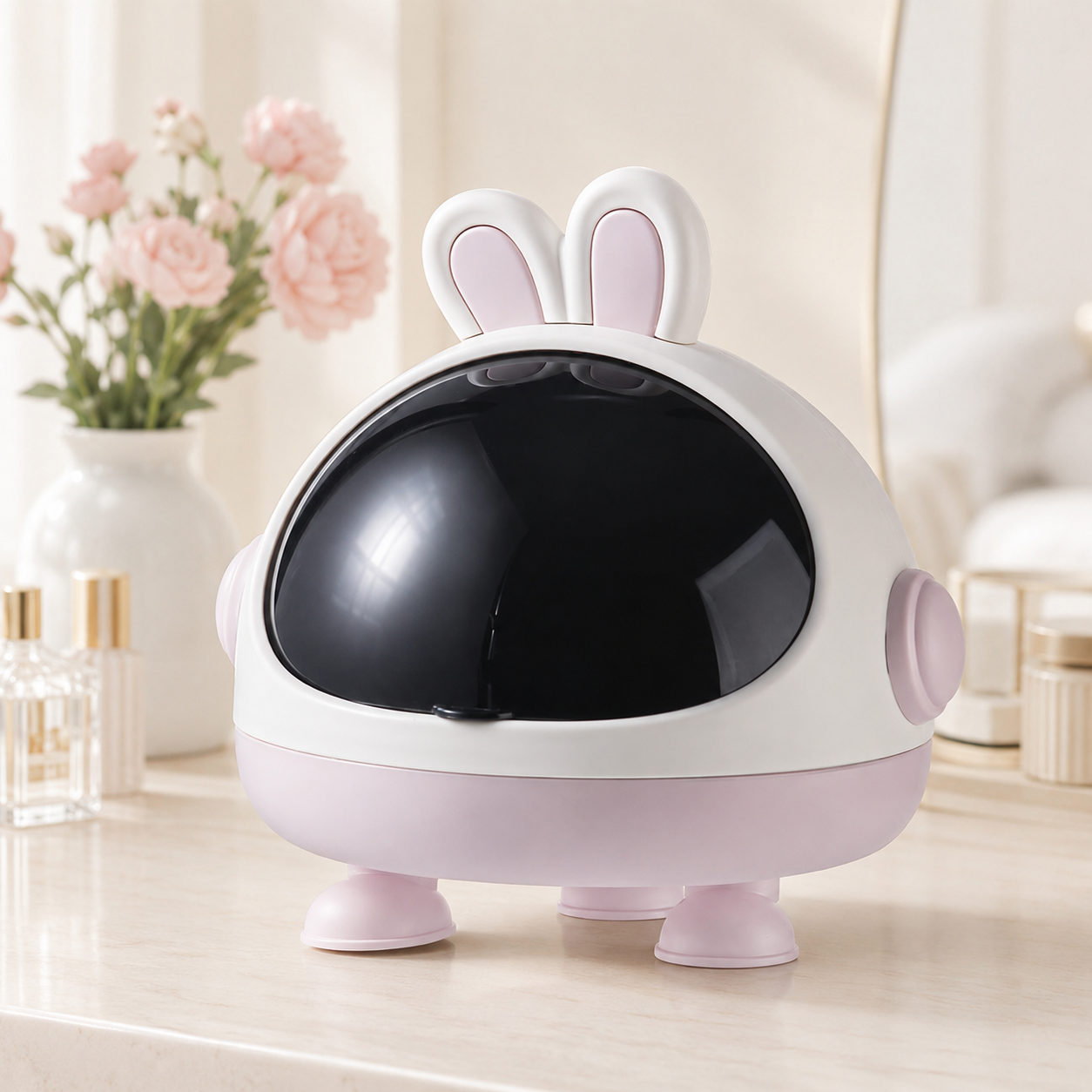 Cute Rabbit Desktop Trash Can & Storage Box | Mini Dustbin Organizer BD