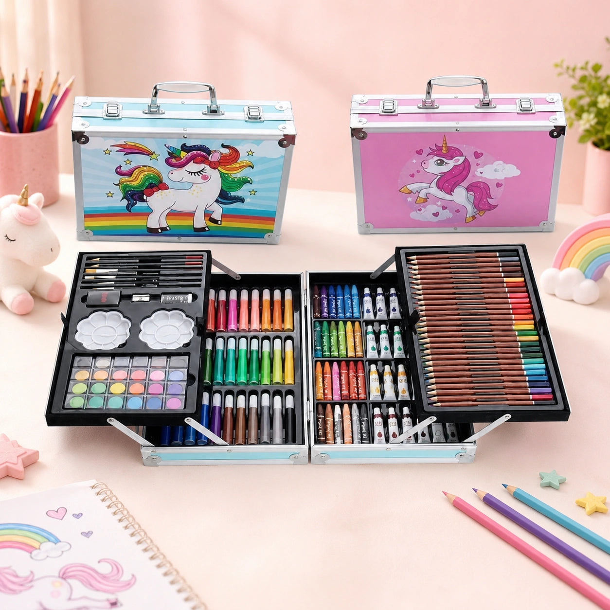 Unicorn kids art set drawing and coloring kit – KT Bazar