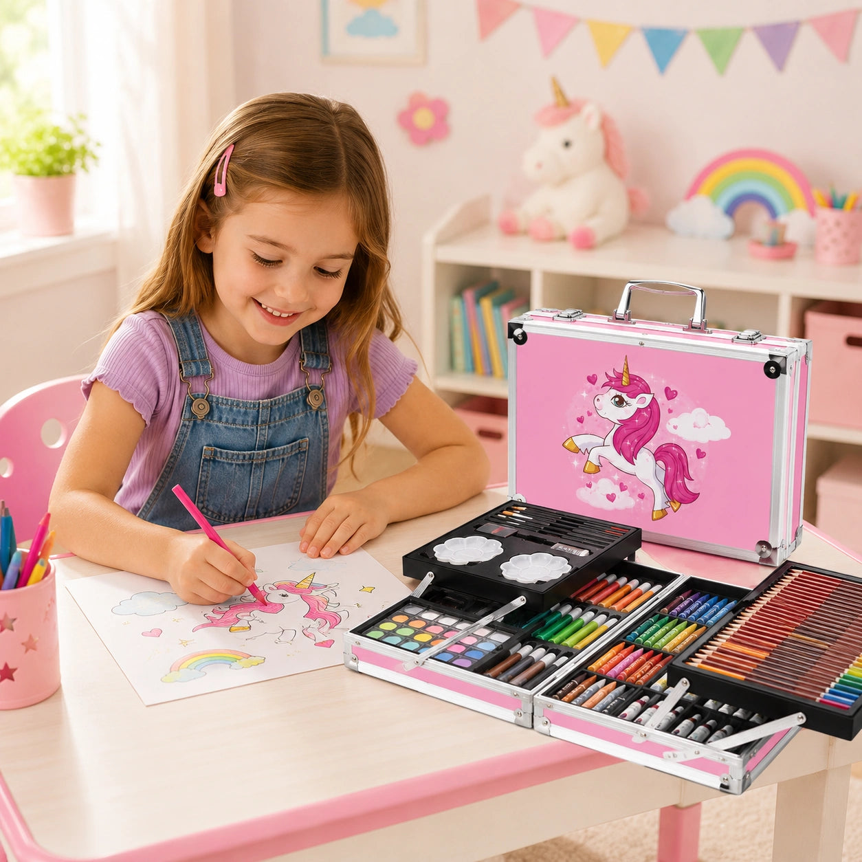 Unicorn kids art set drawing and coloring kit – KT Bazar
