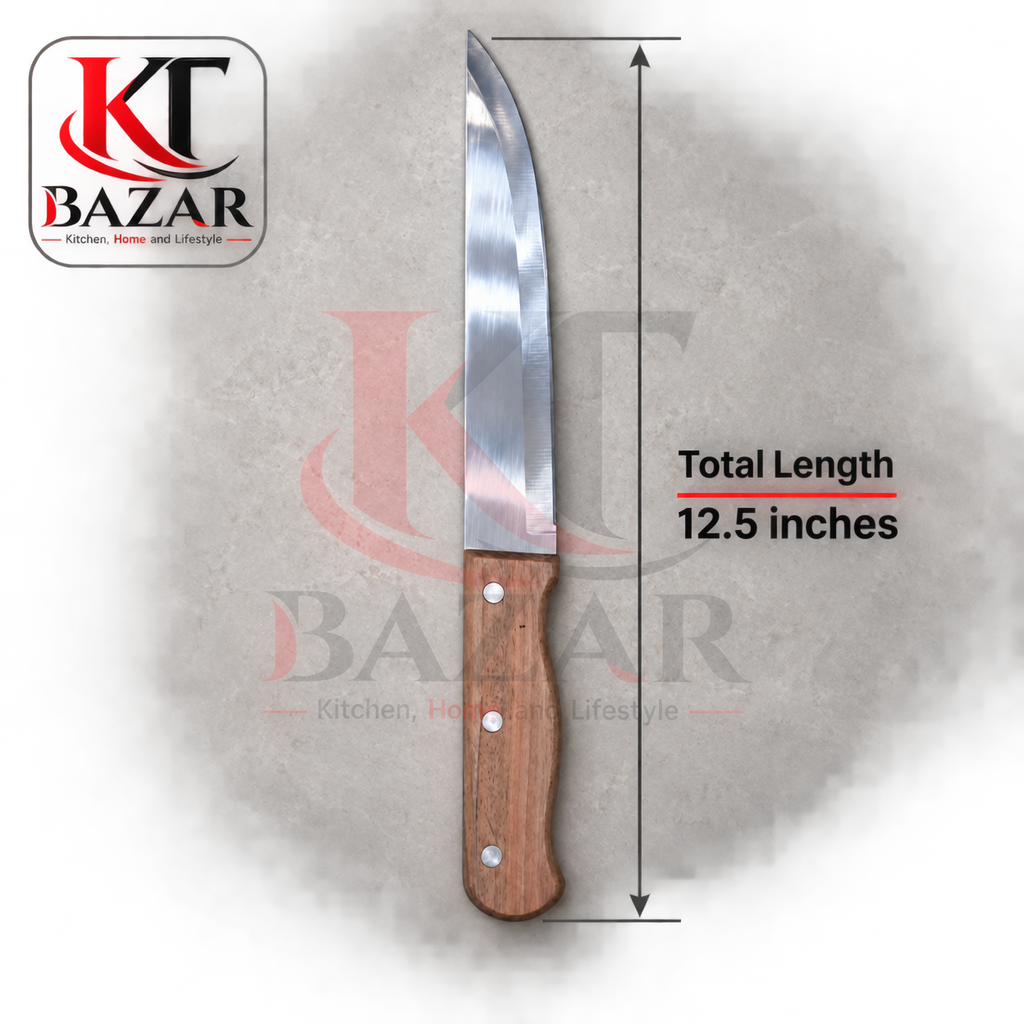 Wooden Handle Kitchen Knife – 8, 9 & 12.5 Inch