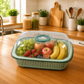Multi-purpose double-layer fruit and dish drain basket