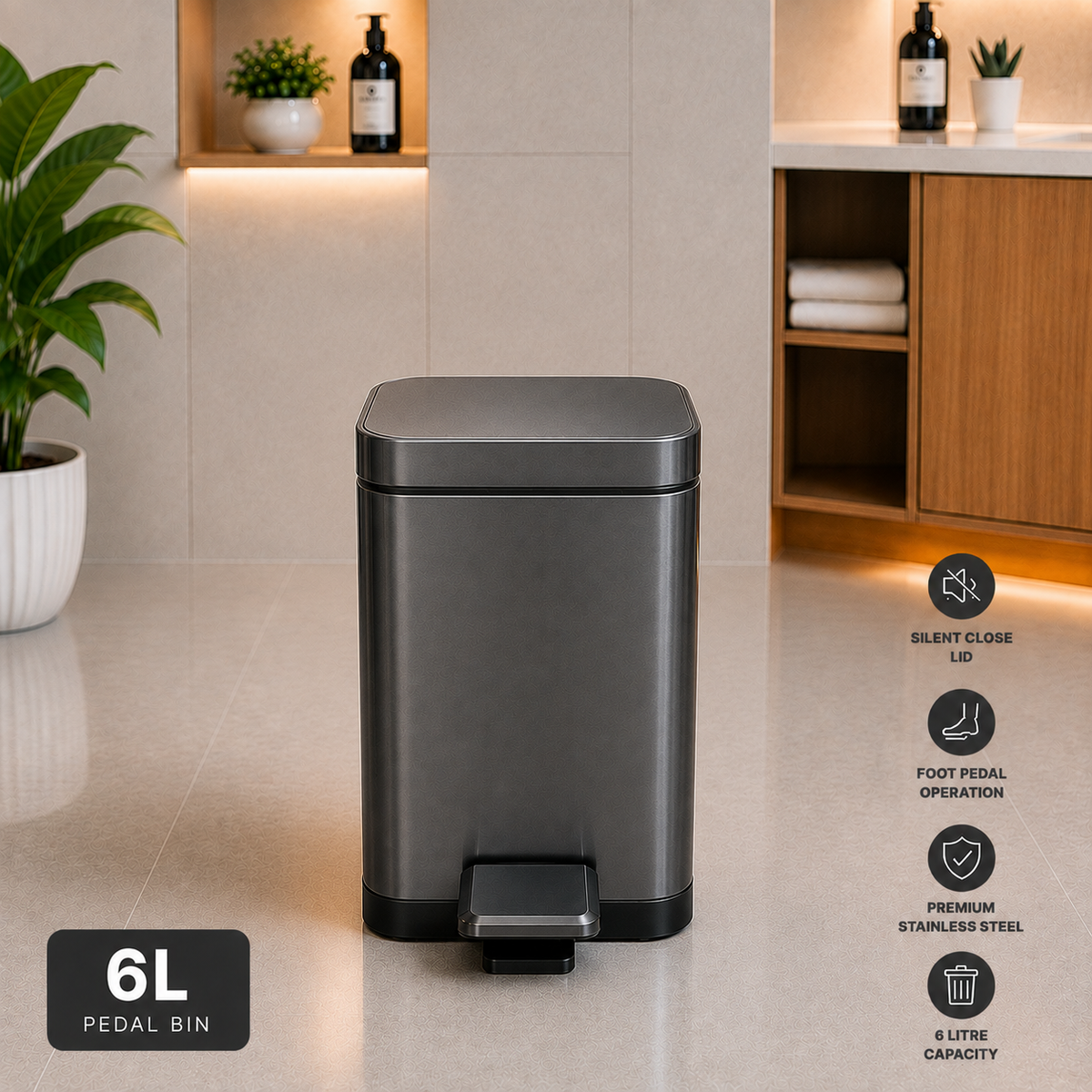 High-quality Stainless Steel Hydraulic Dustbin Udayan Bin