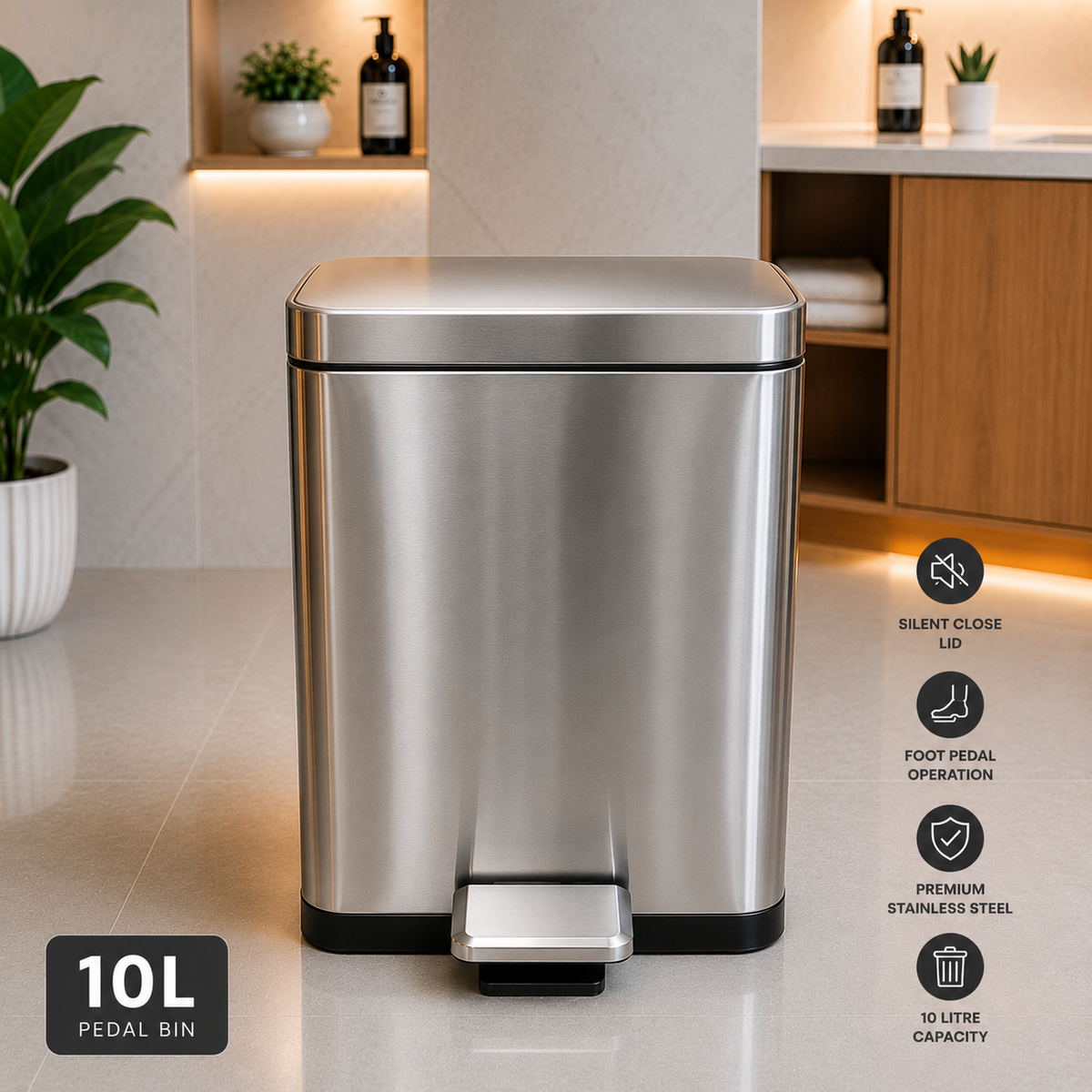 High-quality Stainless Steel Hydraulic Dustbin Udayan Bin
