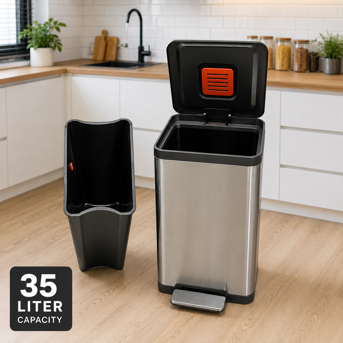 High-quality Stainless Steel Hydraulic Dustbin Udayan Bin