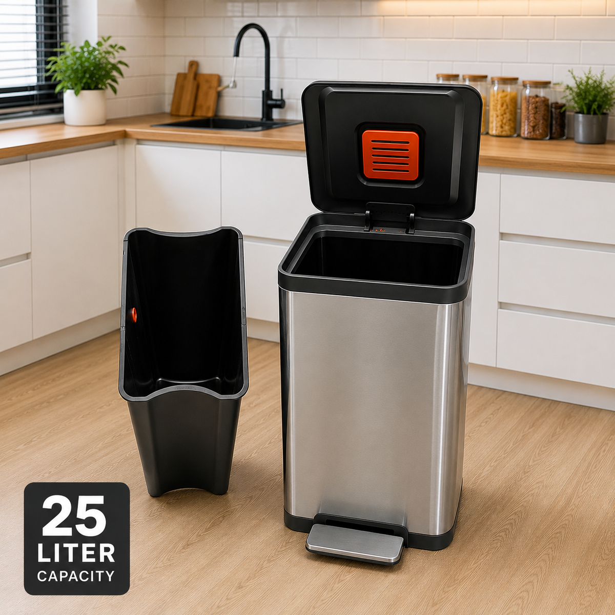 High-quality Stainless Steel Hydraulic Dustbin Udayan Bin