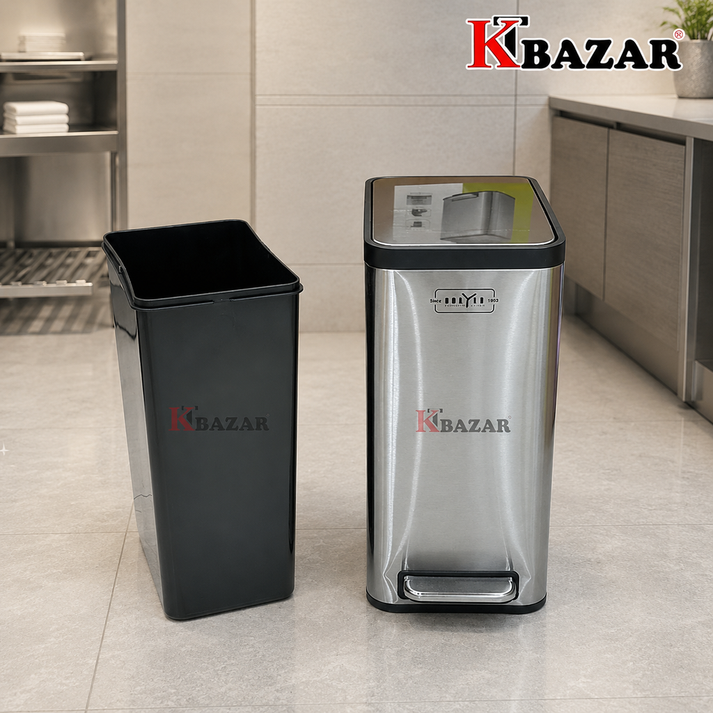 High-quality Stainless Steel Hydraulic Dustbin 15 Litre Soft Close