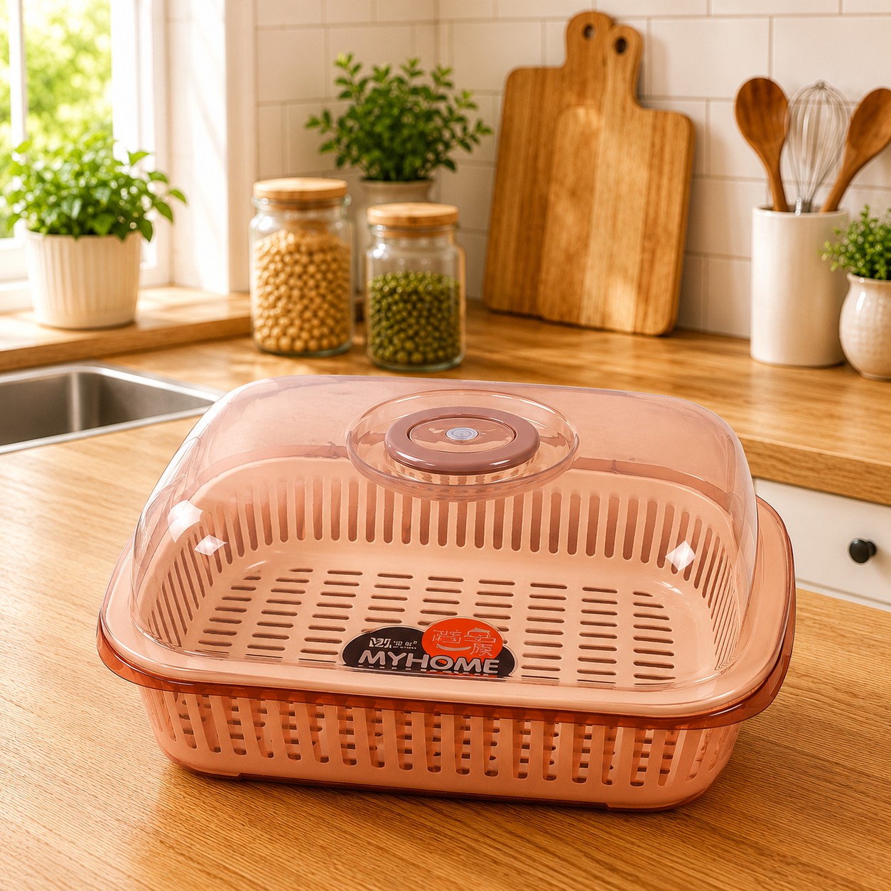 Multi-purpose double-layer fruit and dish drain basket