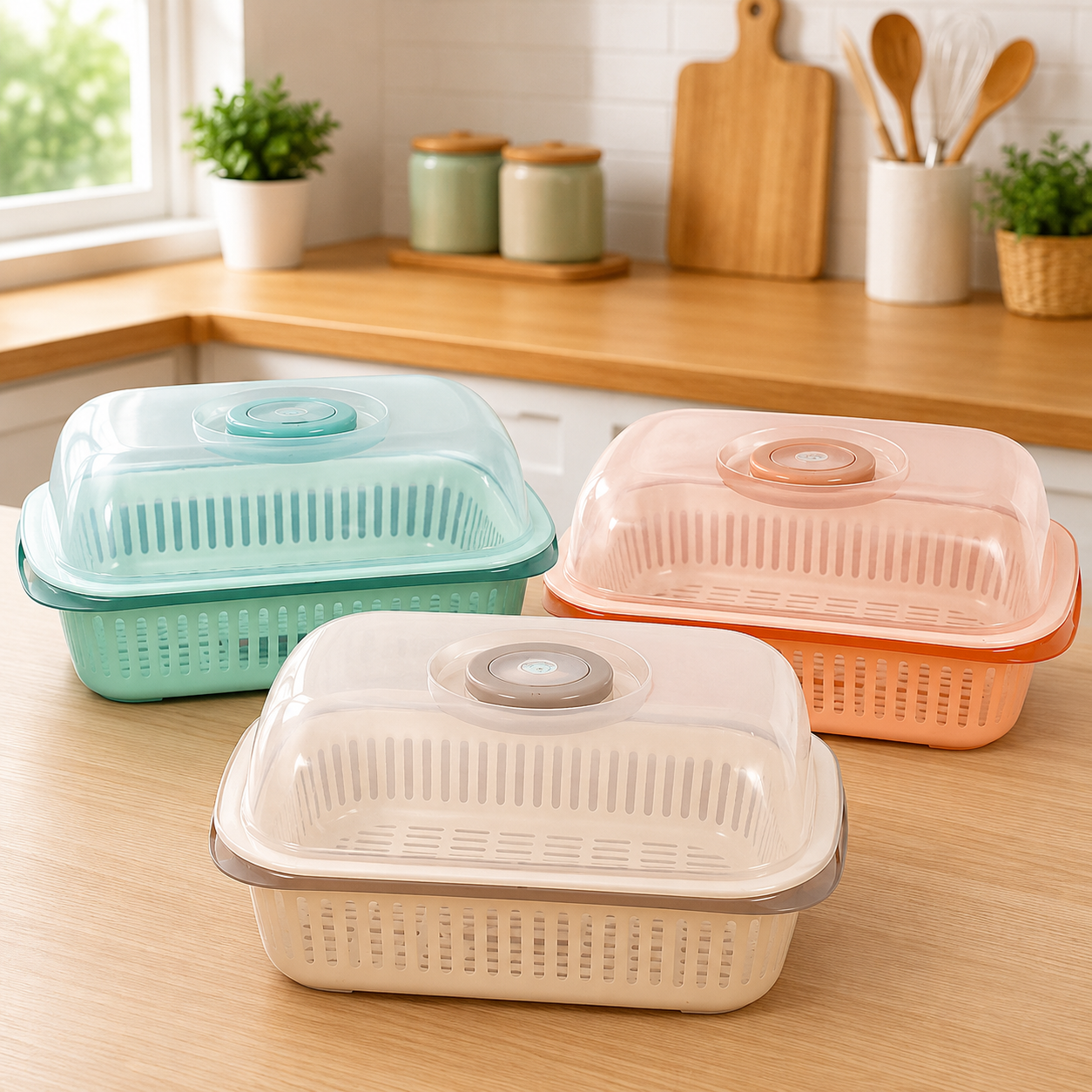 Multi-purpose double-layer fruit and dish drain basket