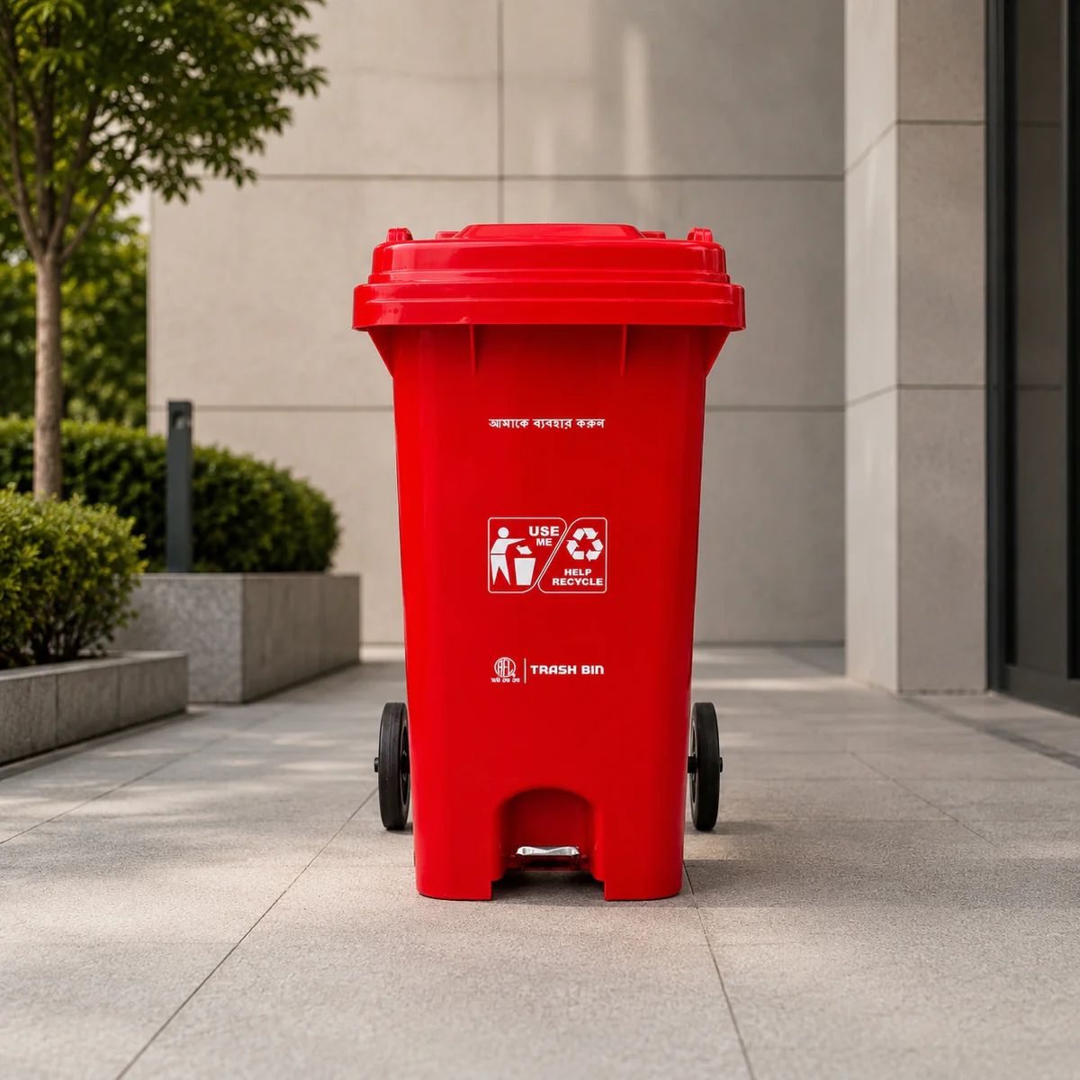 Heavy Duty Commercial Dustbin 60L/120L/240L with Wheels