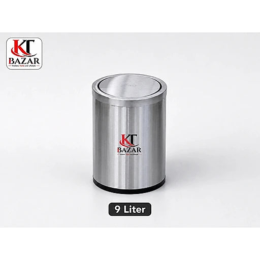 Premium stainless steel swing dustbin 9L 18L 30L – KT Bazar