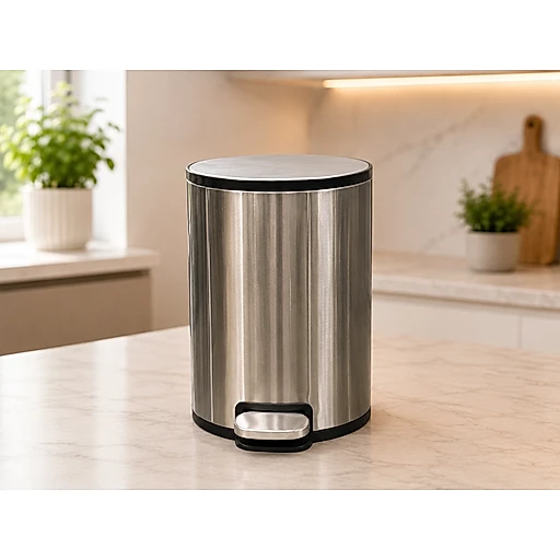 Stainless steel hydraulic pedal dustbin 6L to 20L – KT Bazar