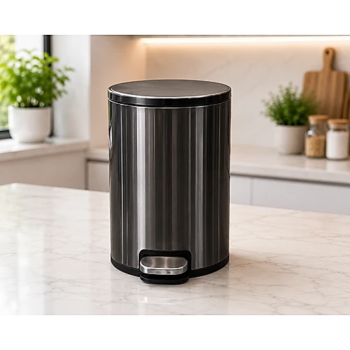 Stainless steel hydraulic pedal dustbin 6L to 20L – KT Bazar