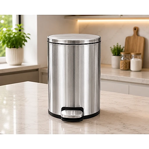 Stainless steel hydraulic pedal dustbin 6L to 20L – KT Bazar