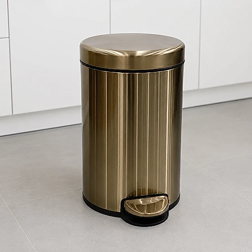 Stainless steel hydraulic pedal dustbin 6L to 20L – KT Bazar