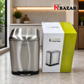 High-quality Stainless Steel Hydraulic Dustbin 12,6 Litre Square