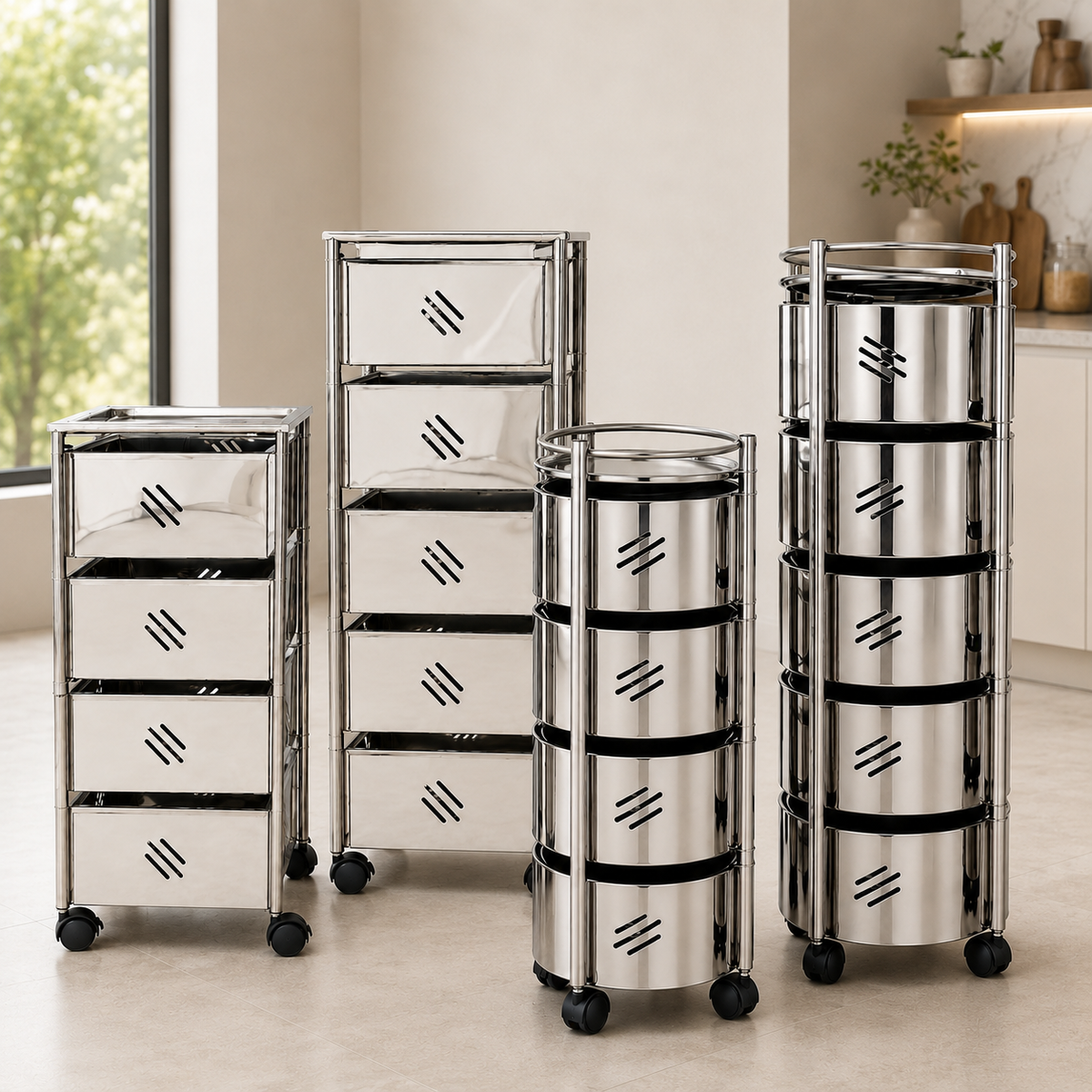 SKB Vegetable Storage Trolley 4 & 5 Layer
