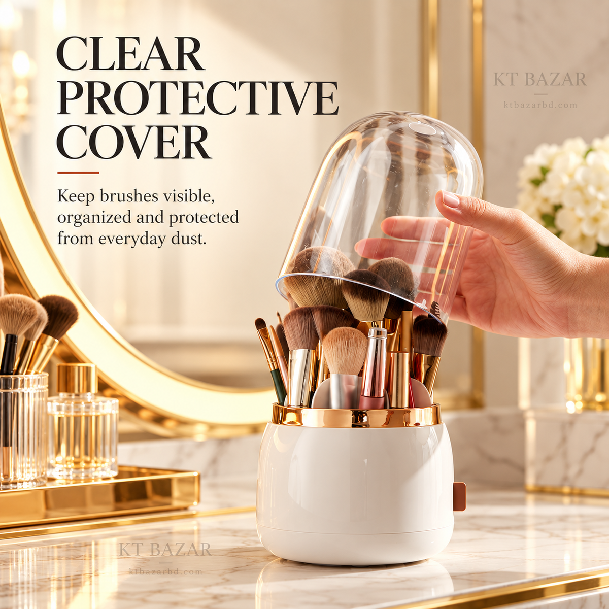 360° Rotating Multipurpose Organizer with Clear Cover