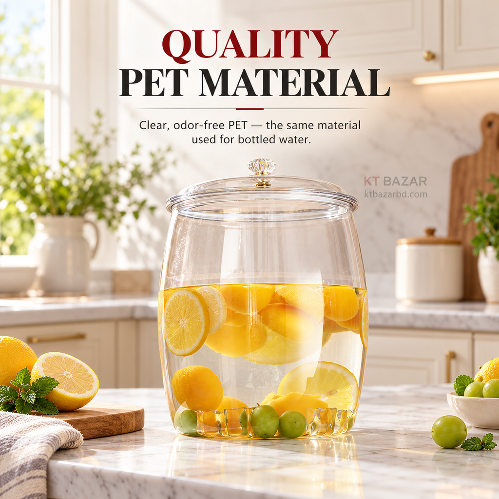 5-Piece Clear PET Kitchen Storage Jar Set