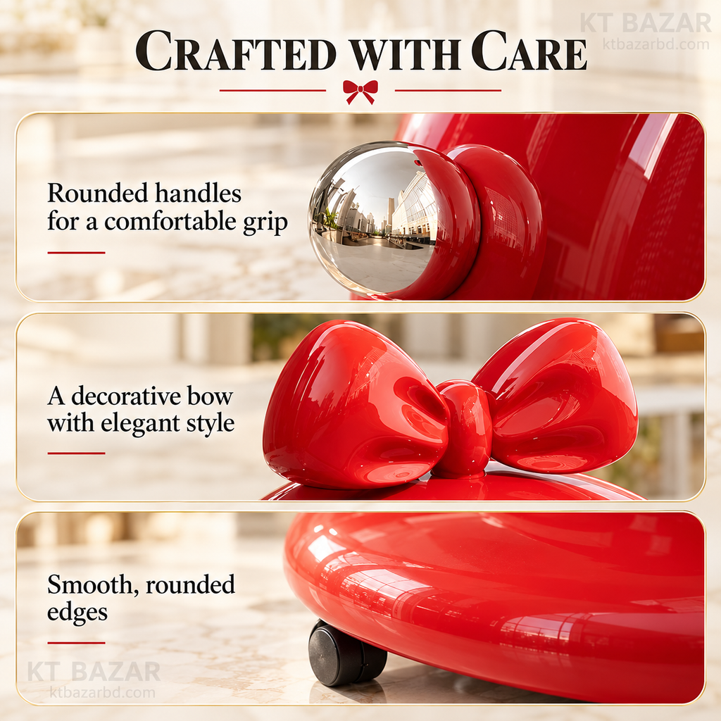 Bow-Top Rolling Dustbin with Lid & Removable Inner Bucket
