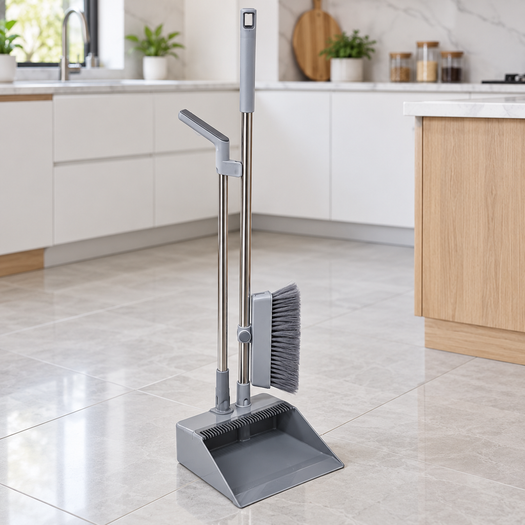 Broom & Wiper and Dustpan Set