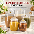 5-Piece Clear PET Kitchen Storage Jar Set