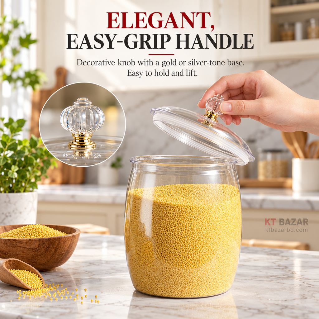 5-Piece Clear PET Kitchen Storage Jar Set