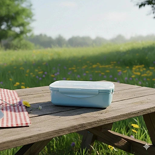 Leakproof plastic lunch box with divider – KT Bazar