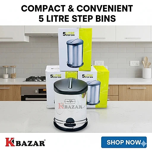 Steel step bin 3 to 30 litre – KT Bazar