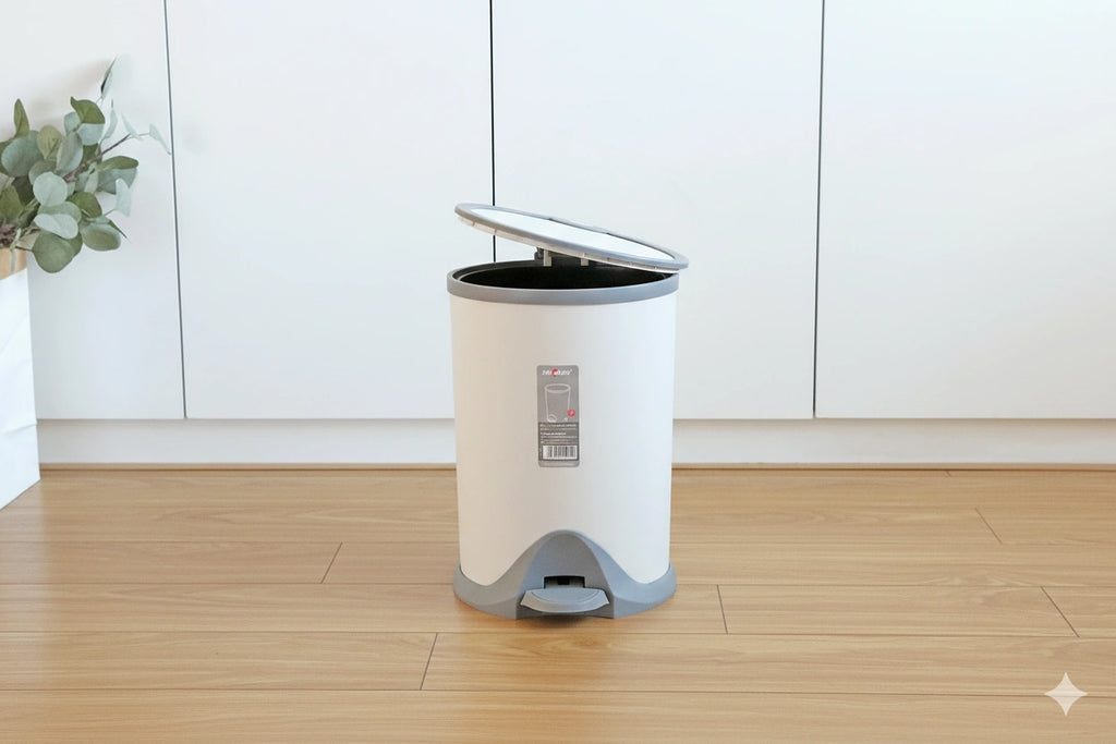 Premium pedal dustbin with inner bucket hands free waste bin – KT Bazar