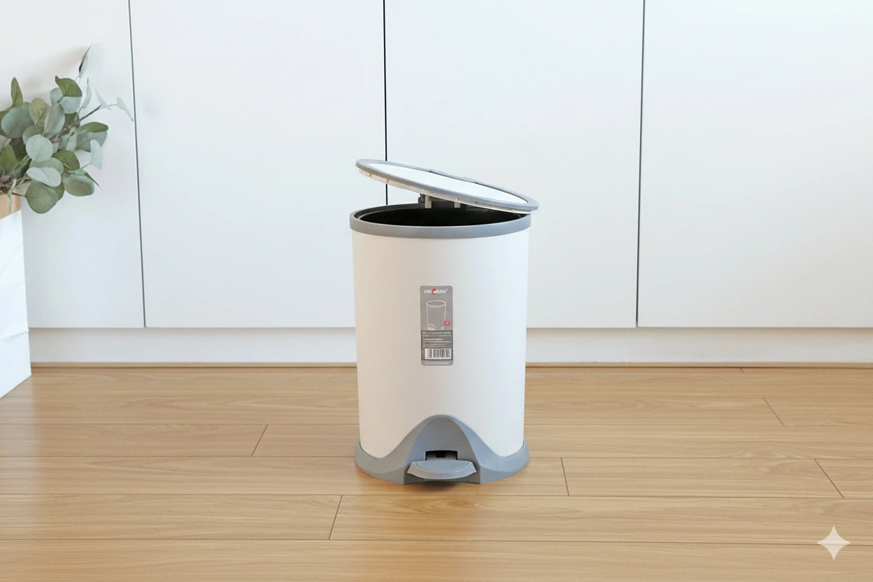 Premium pedal dustbin with inner bucket hands free waste bin – KT Bazar