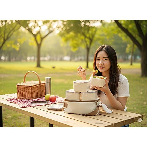 Vacuum Insulated 3-Layer Stainless Steel Lunch Box