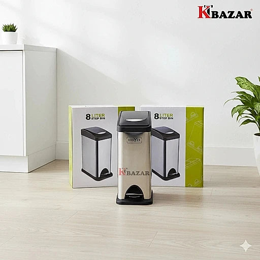 High-quality Stainless Steel Step Bin 8 Litre